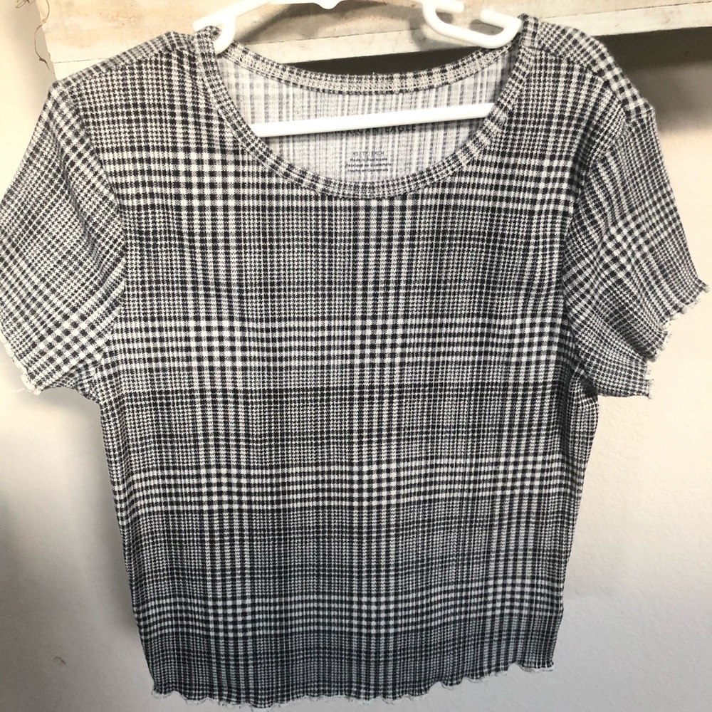 American eagle plaid crop top